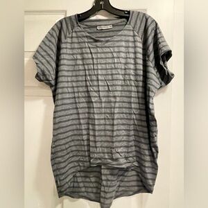 Icebreaker Gray Striped Cool-Lite Tee